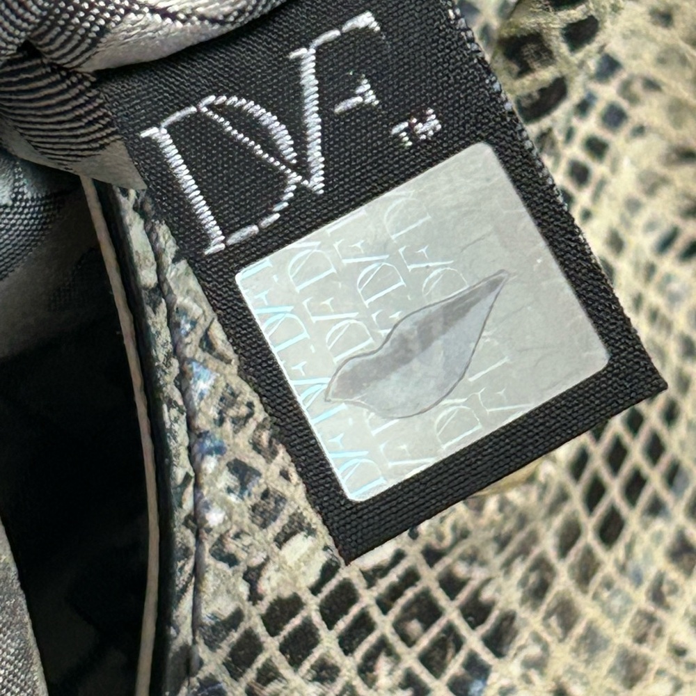 Diane von Furstenberg Python Embossed Leather Buc… - image 12